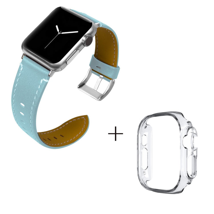 Ægte læder Cover passer til Apple Watch Ultra - Blå#serie_7