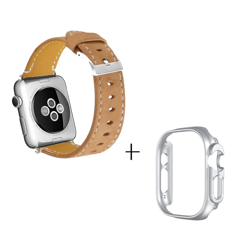 Ægte læder Cover passer til Apple Watch Ultra - Brun#serie_1