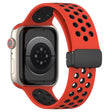 Apple Watch Series 8 (41mm) dual color silicone strap - Red / Black