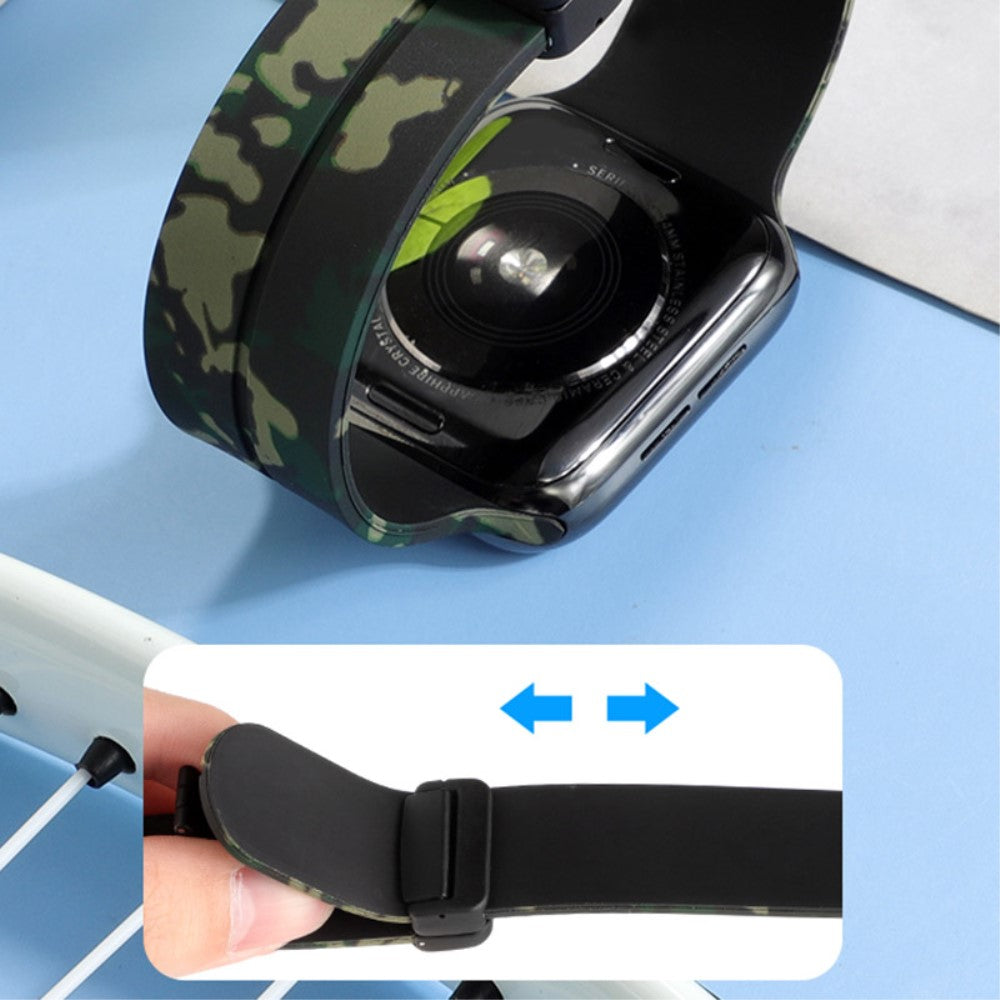 Super Elegant Silikone Universal Rem passer til Apple Smartwatch - Sort#serie_5