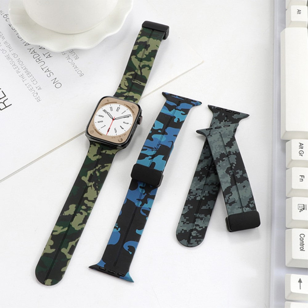 Super Elegant Silikone Universal Rem passer til Apple Smartwatch - Gul#serie_6