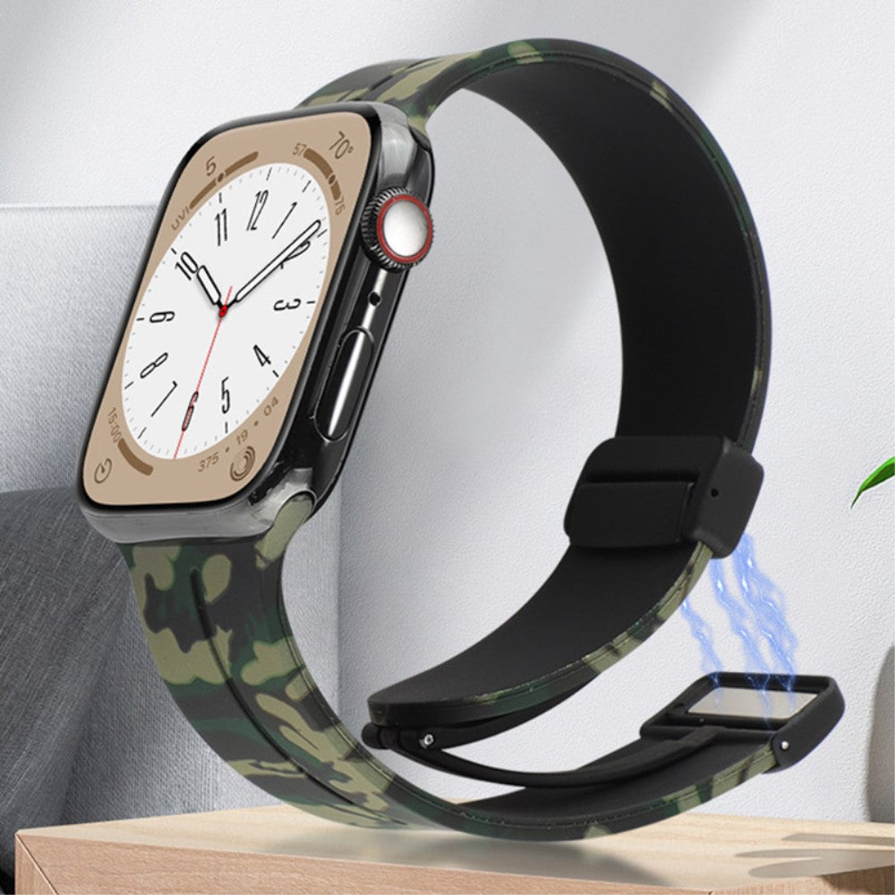 Super Elegant Silikone Universal Rem passer til Apple Smartwatch - Brun#serie_8