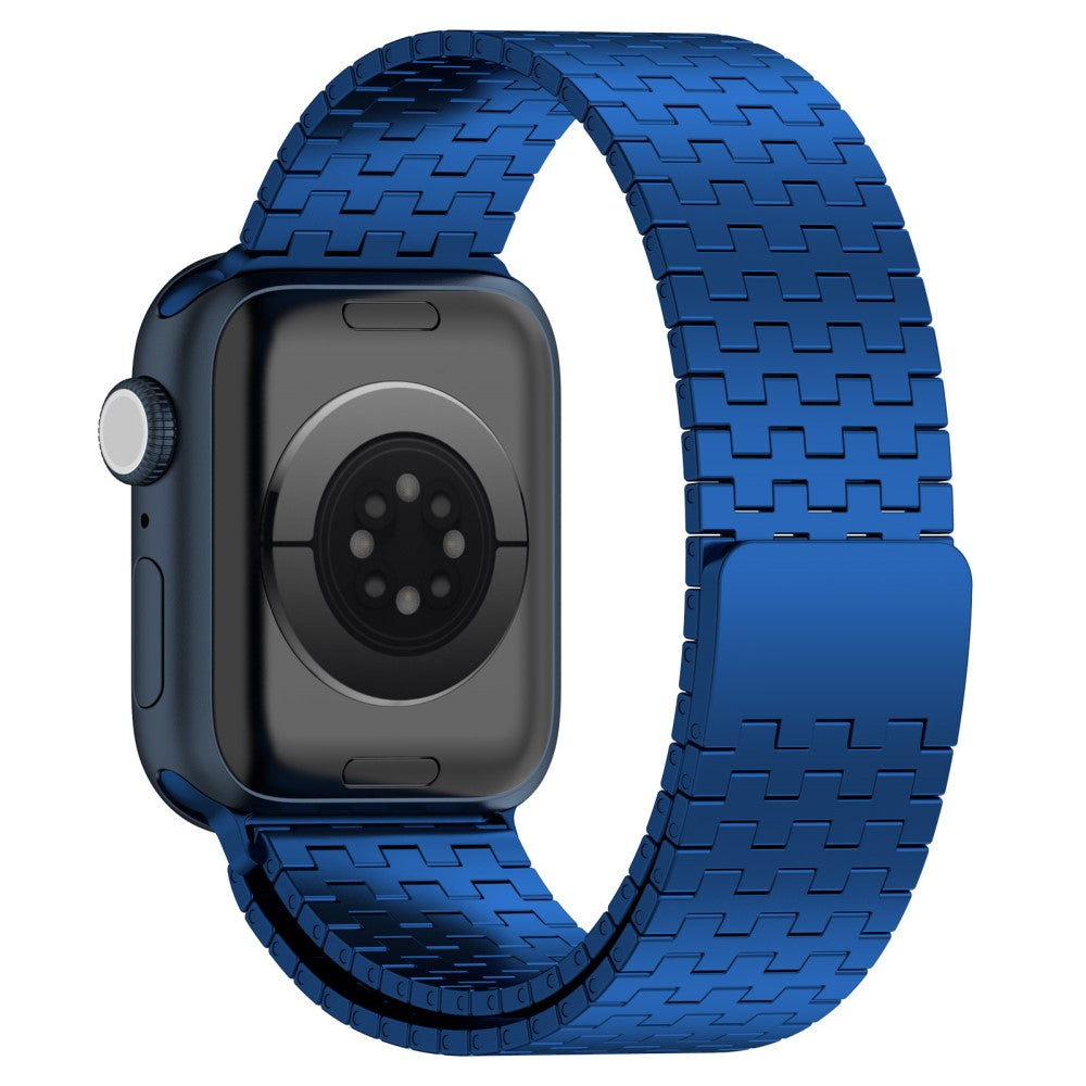 Rigtigt Elegant Metal Universal Rem passer til Apple Smartwatch - Blå#serie_3