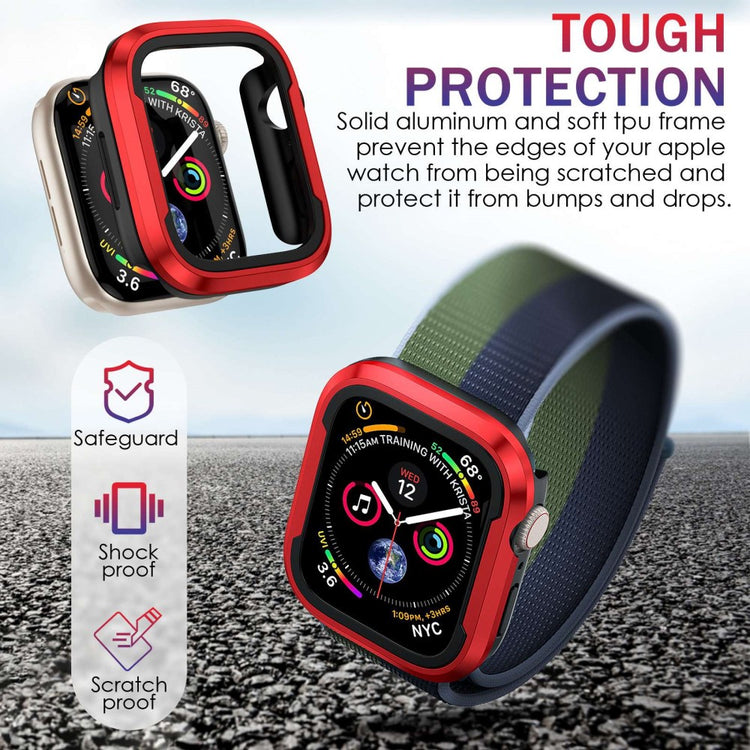 Apple Watch Series 8 (45mm) / Apple Watch Series 7 45mm  Metal Bumper  - Rød#serie_4