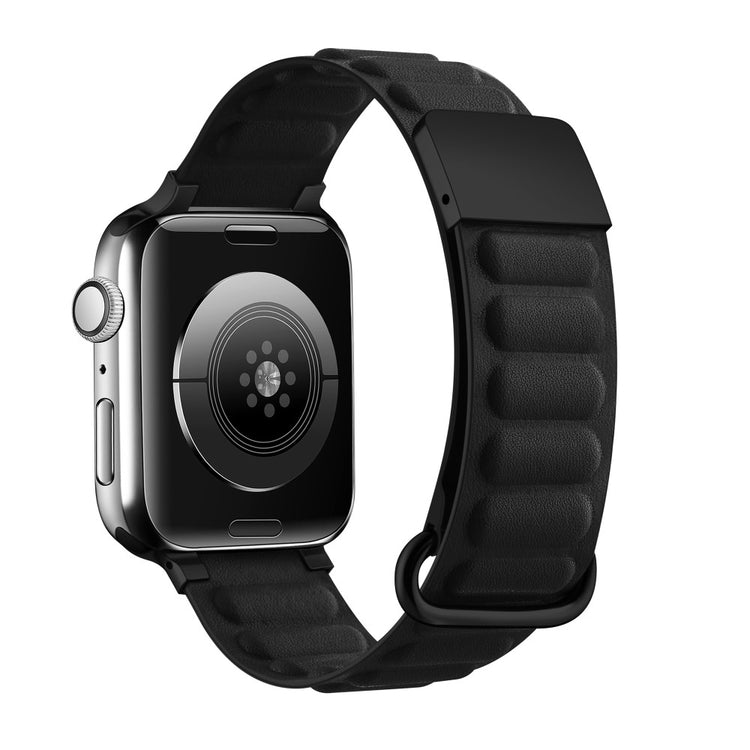 Rigtigt Kønt Ægte Læder Universal Rem passer til Apple Smartwatch - Sort#serie_2