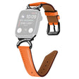 Apple Watch Series 8 (45 mm) / Watch Ultra Correa de cuero auténtico con conector y hebilla negra 