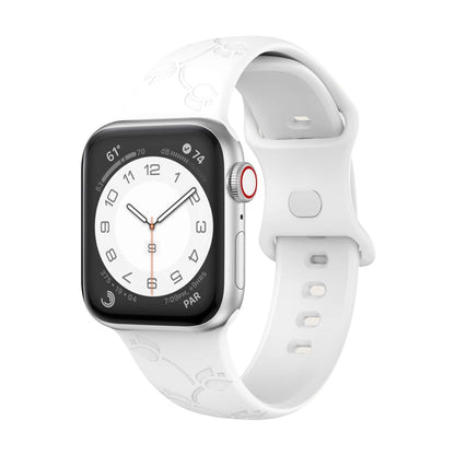 Vildt Pænt Silikone Universal Rem passer til Apple Smartwatch - Hvid#serie_1