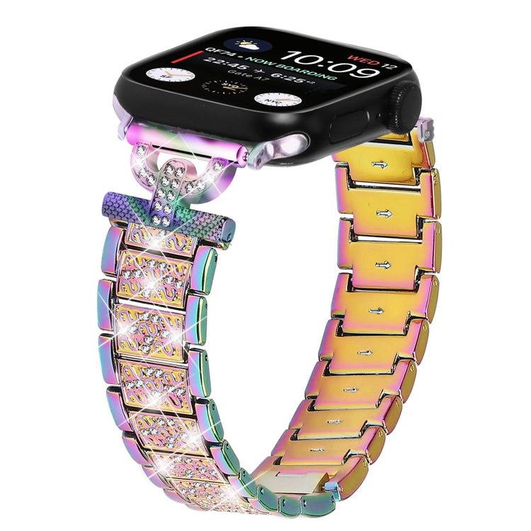 Yndigt Metal Og Rhinsten Universal Rem passer til Apple Smartwatch - Flerfarvet#serie_3