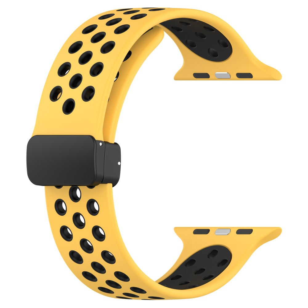 Alle Tiders Silikone Universal Rem passer til Apple Smartwatch - Gul#serie_10