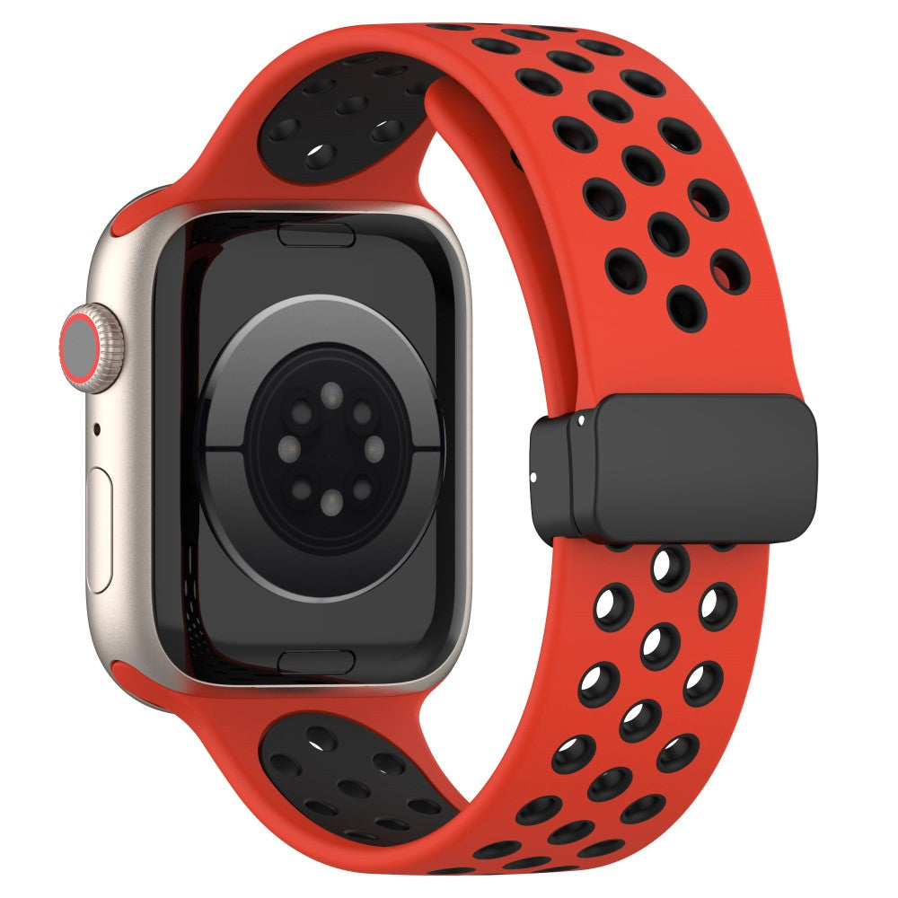 Alle Tiders Silikone Universal Rem passer til Apple Smartwatch - Rød#serie_8