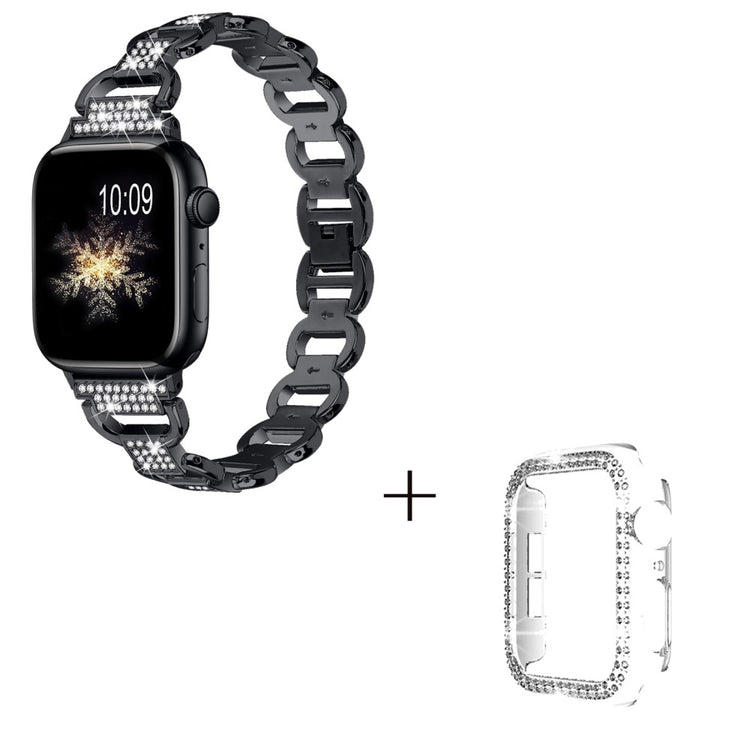 Metal Cover passer til Apple Watch Series 8 (45mm) / Apple Watch Series 7 45mm - Sort#serie_2