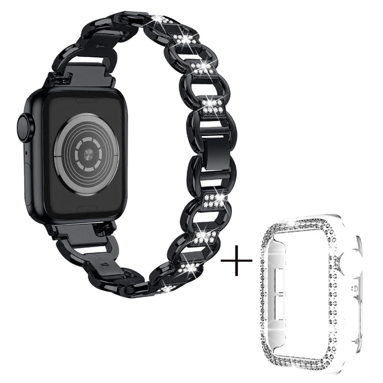 Metal Cover passer til Apple Watch Series 8 (45mm) / Apple Watch Series 7 45mm - Sort#serie_2