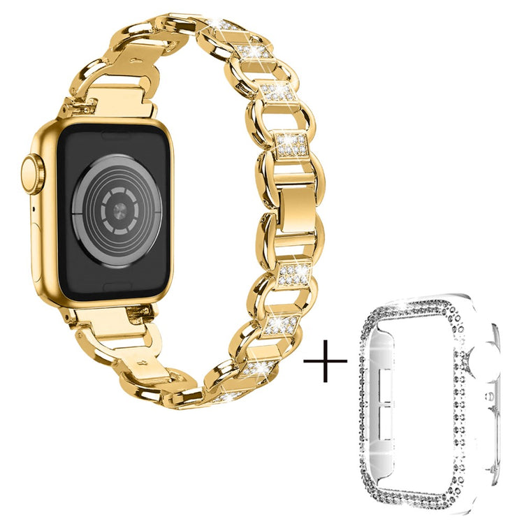 Metal Cover passer til Apple Watch Series 8 (45mm) / Apple Watch Series 7 45mm - Guld#serie_3