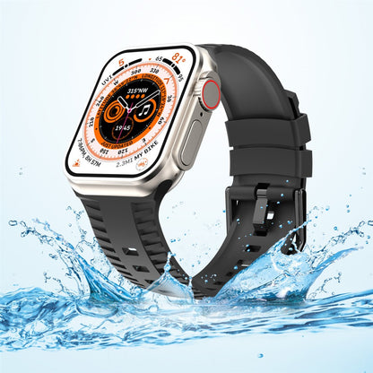 Godt Metal Og Silikone Universal Rem passer til Apple Smartwatch - Lilla#serie_13