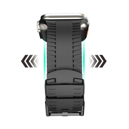 Godt Metal Og Silikone Universal Rem passer til Apple Smartwatch - Sølv#serie_9