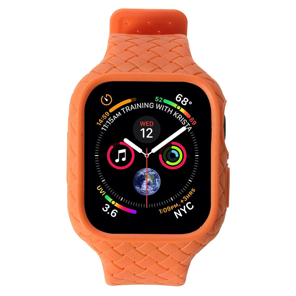 Metal Og Silikone Universal Rem passer til Apple Watch Series 8 (45mm) / Apple Watch Series 7 45mm - Orange#serie_2