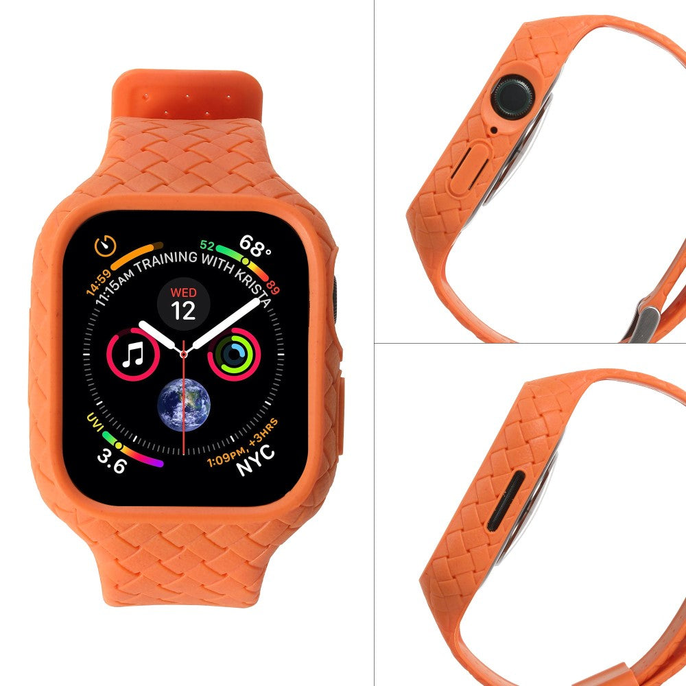 Metal Og Silikone Universal Rem passer til Apple Watch Series 8 (45mm) / Apple Watch Series 7 45mm - Orange#serie_2