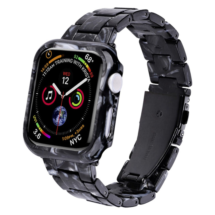 Metal Og Plastik Universal Rem passer til Apple Watch Series 8 (45mm) / Apple Watch Series 7 45mm - Sort#serie_6