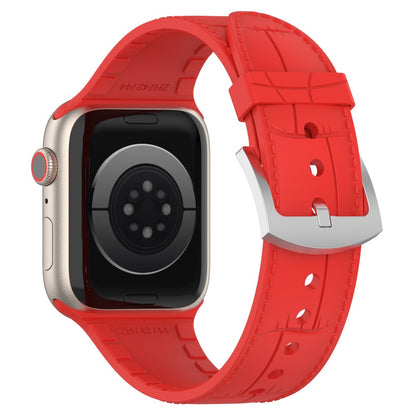 Yndigt Metal Og Silikone Universal Rem passer til Apple Smartwatch - Rød#serie_5