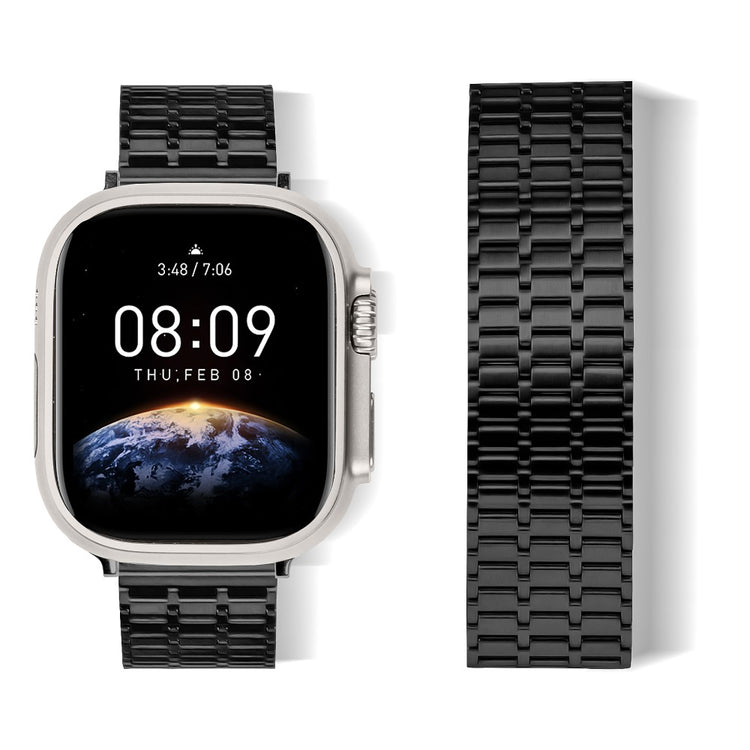 Solid Metal Universal Rem passer til Apple Smartwatch - Sort#serie_293