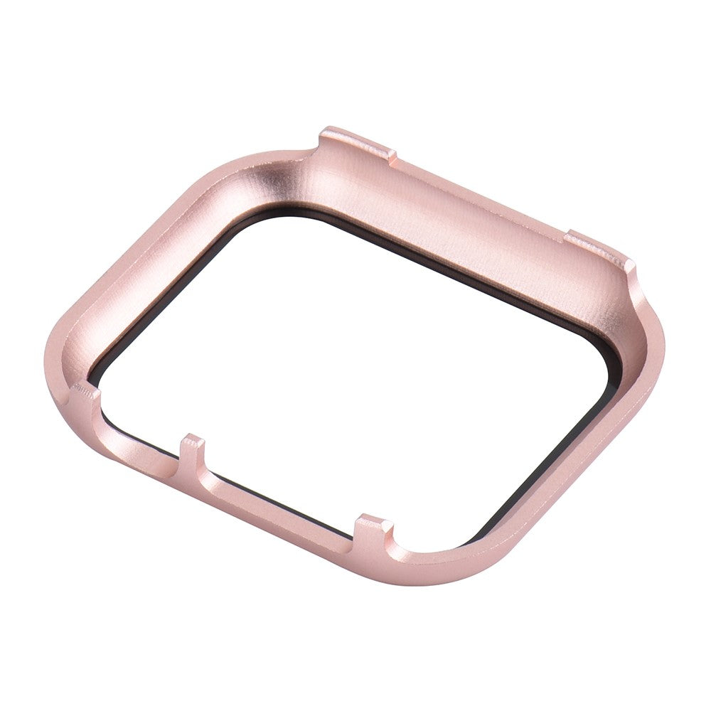 Super Fed Universal Cover med Skærmbeskytter i Metal og Hærdet Glas passer til Apple Smartwatch - Pink#serie_4