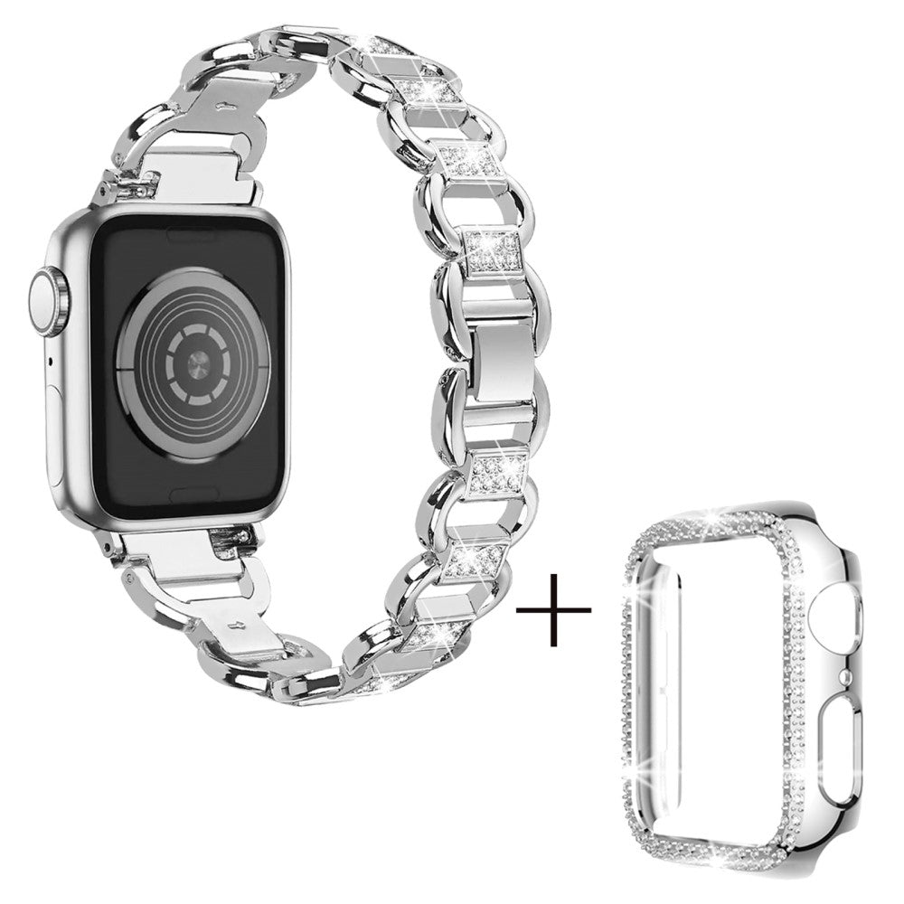 Metal Cover passer til Apple Smartwatch - Sølv#serie_4