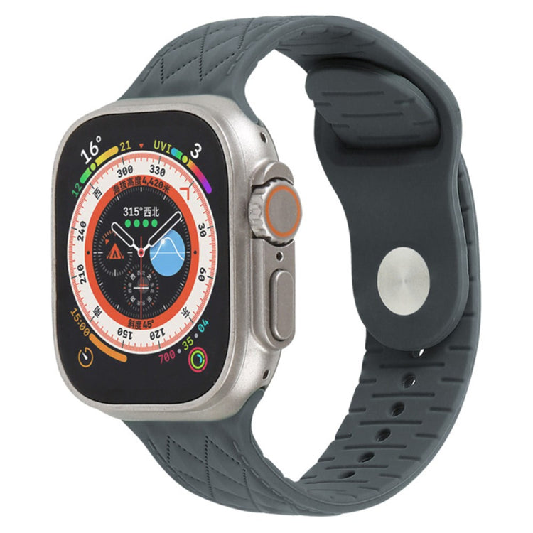 Mega Godt Silikone Universal Rem passer til Apple Smartwatch - Sølv#serie_1