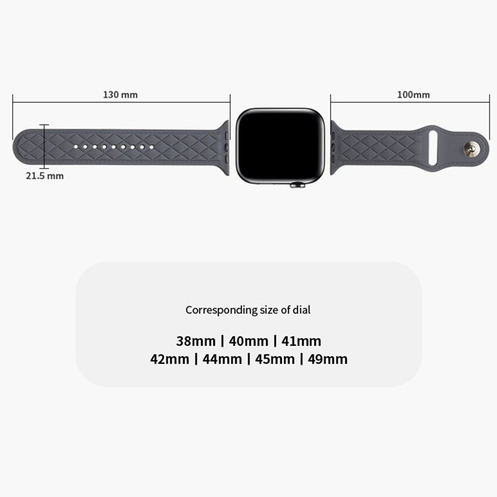 Mega Godt Silikone Universal Rem passer til Apple Smartwatch - Brun#serie_6