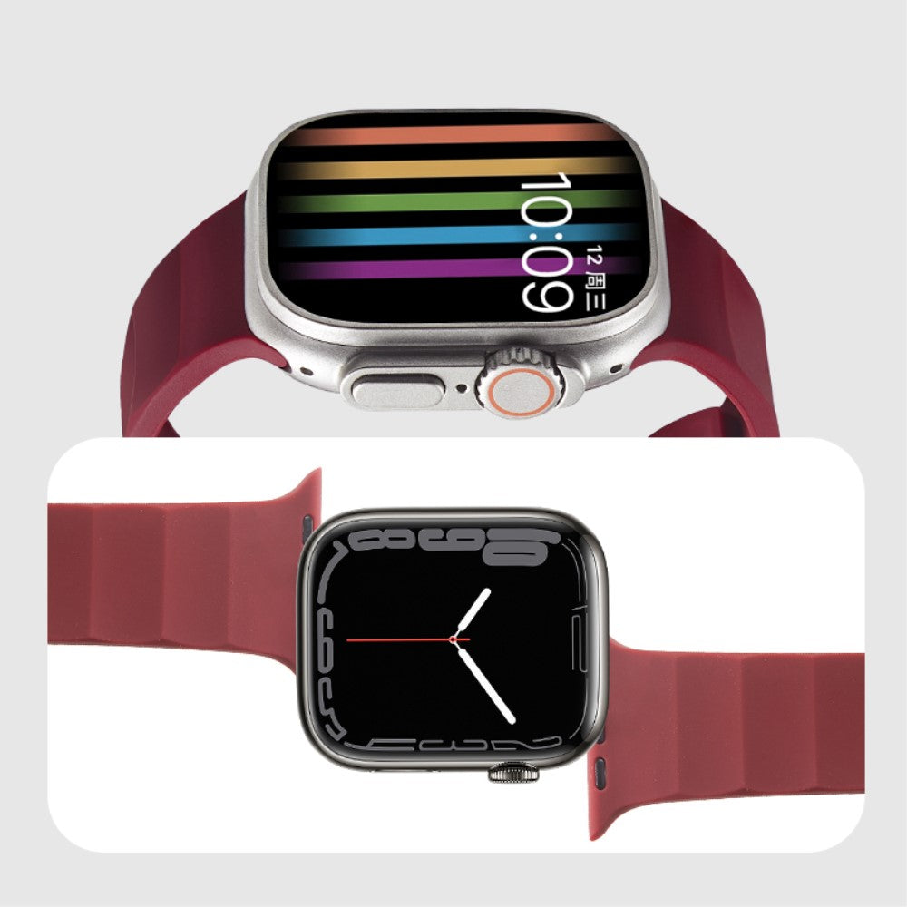 Mega Elegant Silikone Universal Rem passer til Apple Smartwatch - Lilla#serie_14