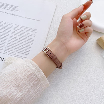 Stilren Ægte Læder Og Metal Universal Rem passer til Apple Smartwatch - Grøn#serie_7