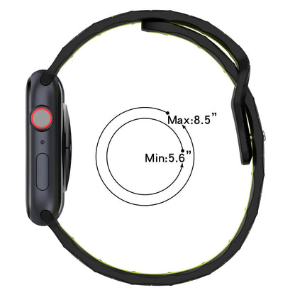Apple Watch Series 9 45mm / Ultra 2 football pattern silicone strap - Olive Green+Black#serie_5