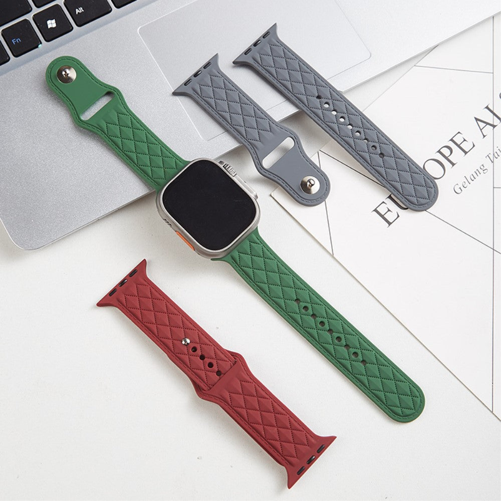 Fantastisk Silikone Universal Rem passer til Apple Smartwatch - Sort#serie_7