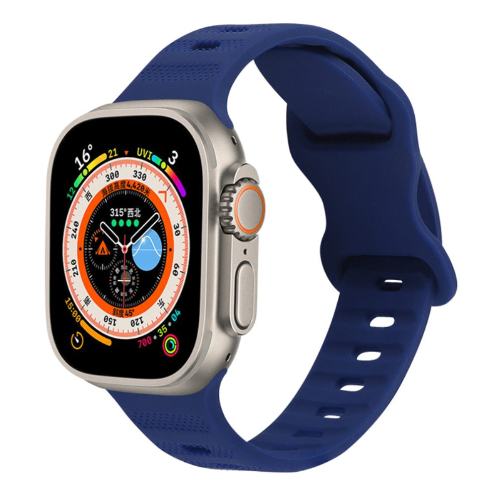 Super Godt Silikone Universal Rem passer til Apple Smartwatch - Blå#serie_12