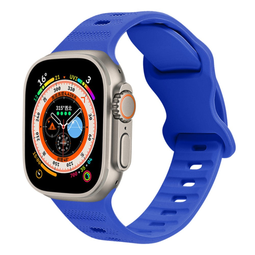 Super Godt Silikone Universal Rem passer til Apple Smartwatch - Blå#serie_5