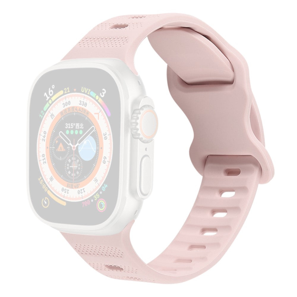 Super Godt Silikone Universal Rem passer til Apple Smartwatch - Pink#serie_8