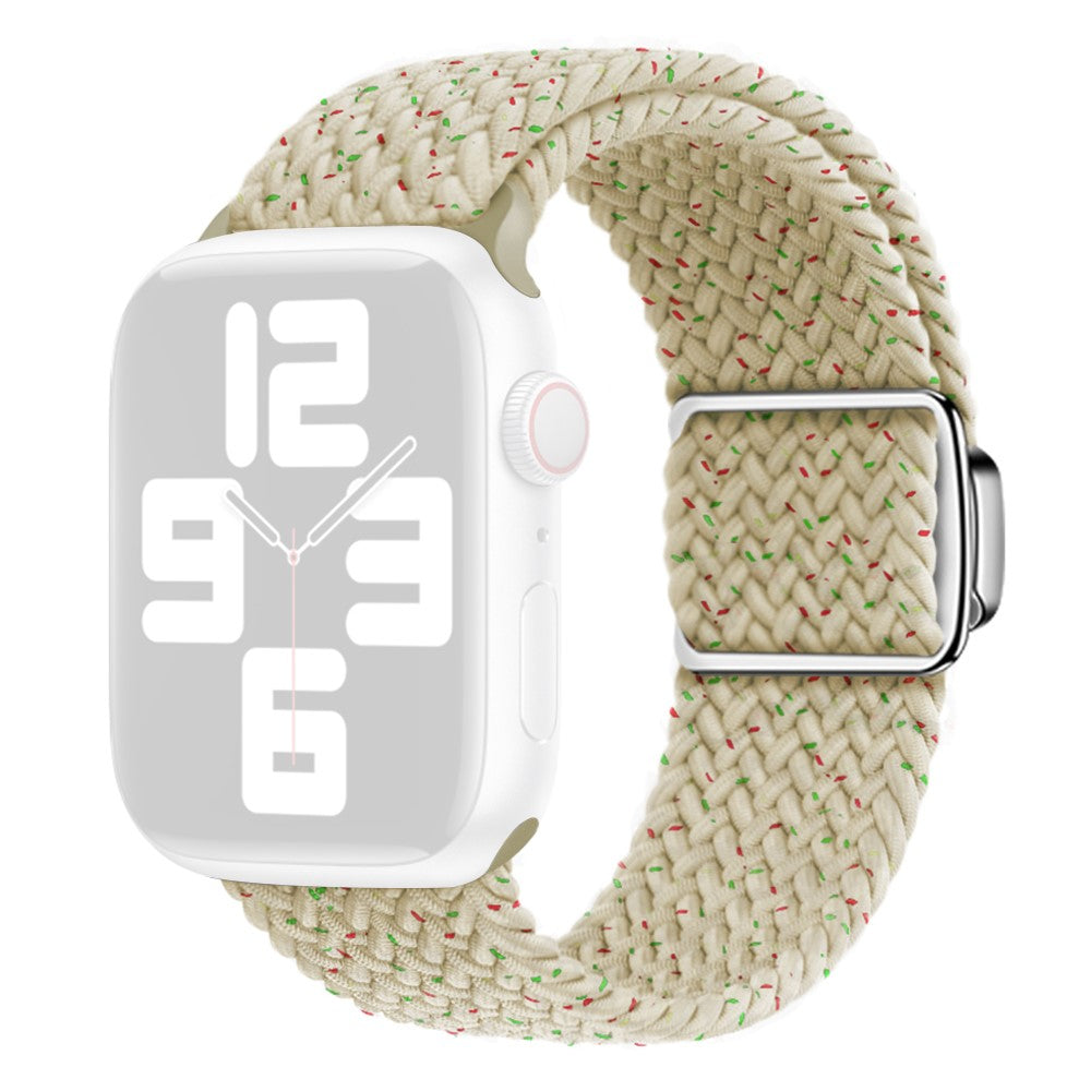 Mega Skøn Metal Og Nylon Universal Rem passer til Apple Smartwatch - Hvid#serie_12