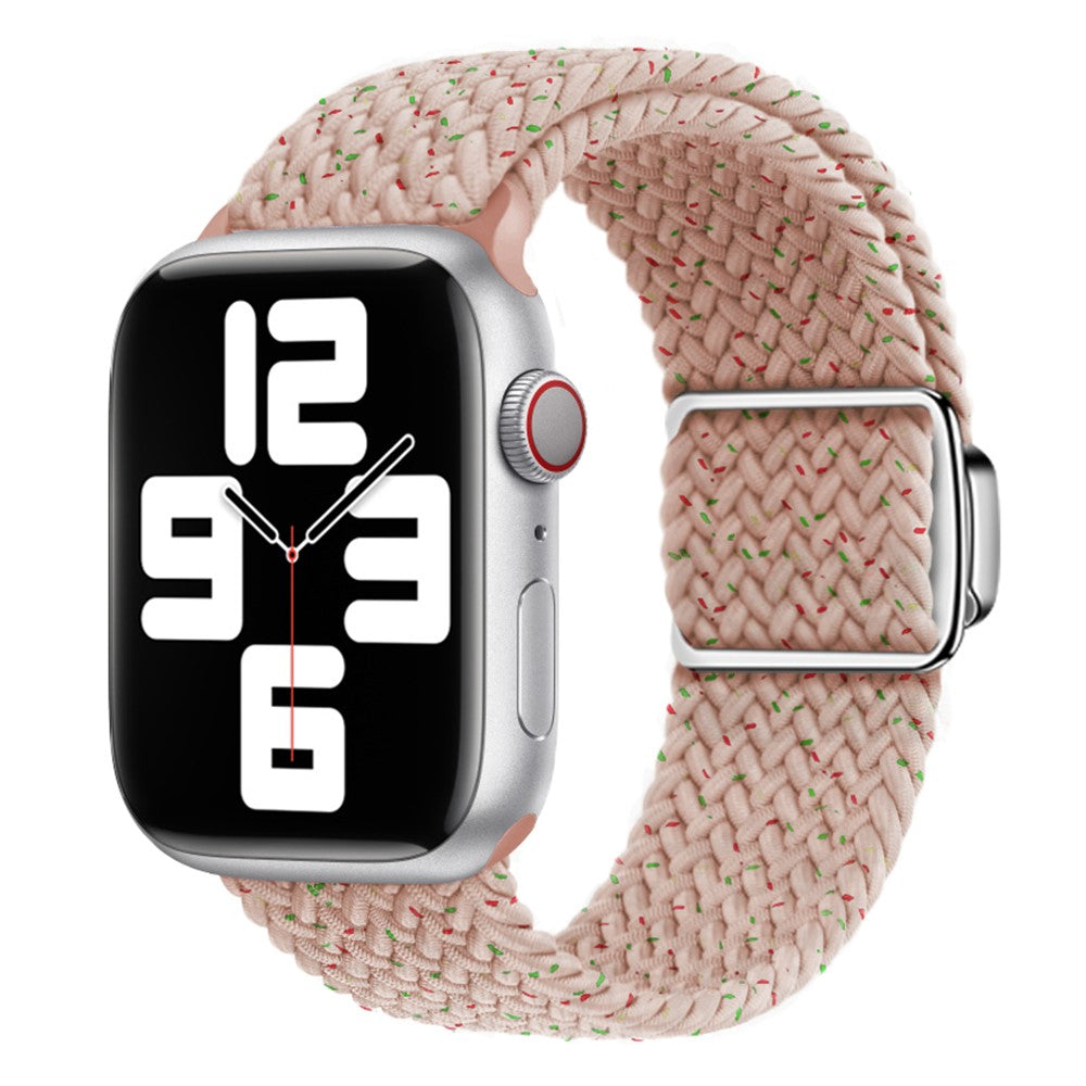 Mega Skøn Metal Og Nylon Universal Rem passer til Apple Smartwatch - Pink#serie_2