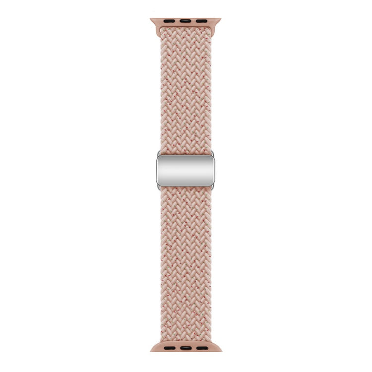 Mega Skøn Metal Og Nylon Universal Rem passer til Apple Smartwatch - Pink#serie_2