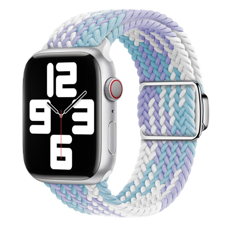Mega Skøn Metal Og Nylon Universal Rem passer til Apple Smartwatch - Lilla#serie_20