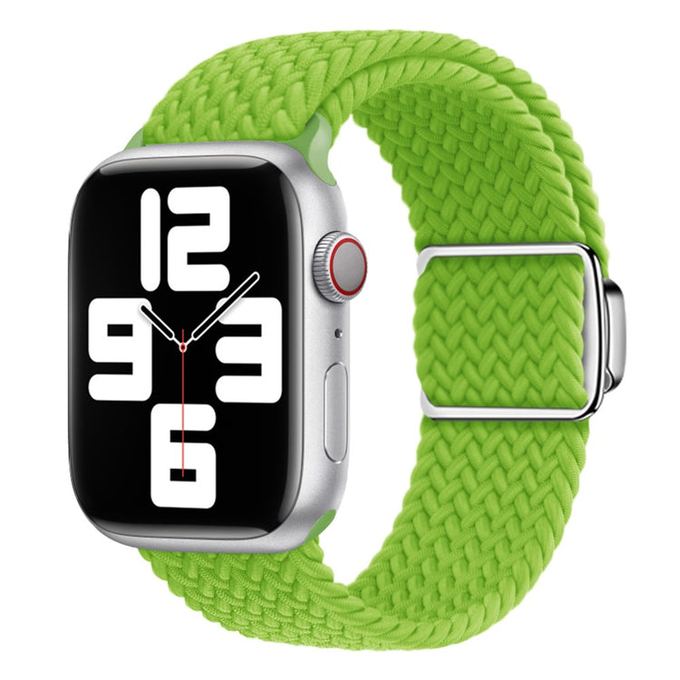 Mega Skøn Metal Og Nylon Universal Rem passer til Apple Smartwatch - Grøn#serie_7