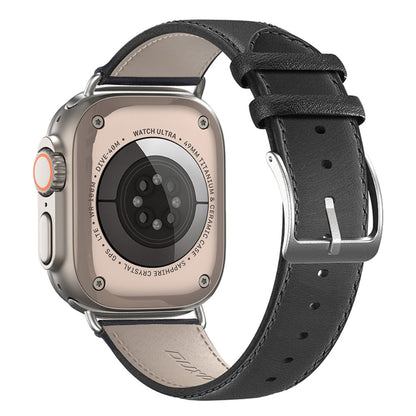 DUX DUCIS YS Apple Watch Series 9 41mm Cowhide leather strap - Black#serie_1
