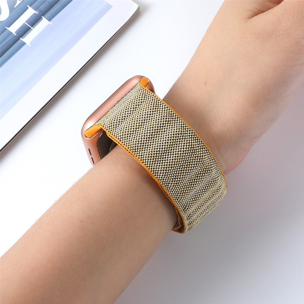 Apple Watch Series 9 41mm denim cloth style strap - Light Yellow#serie_2
