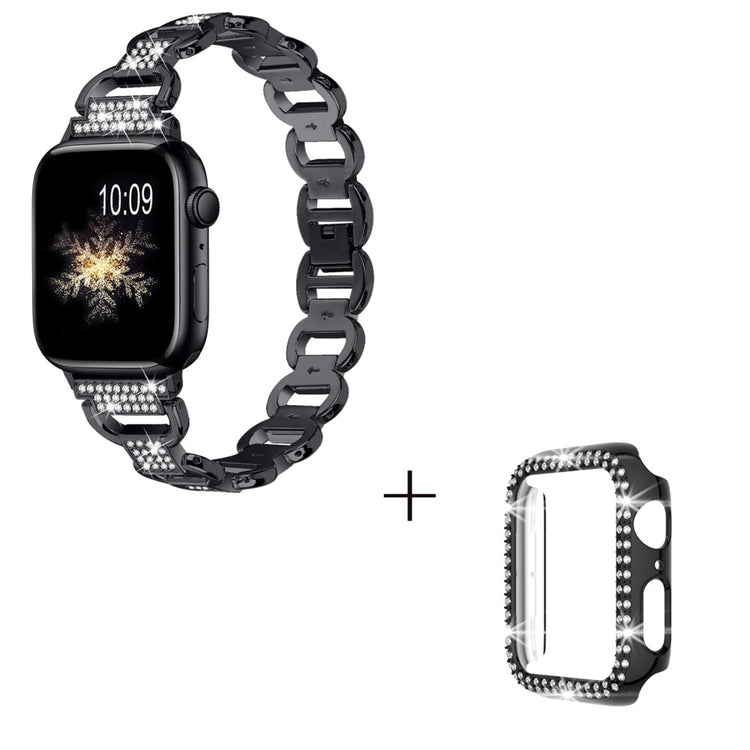 Metal Cover passer til Apple Watch Series 1-3 42mm - Sort#serie_2