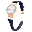 Samsung Galaxy Watch 5 / 4 Correa de piel auténtica con hebilla de oro rosa de imitación 
