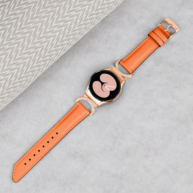 Super Skøn Kunstlæder Universal Rem passer til Samsung Smartwatch - Orange#serie_1