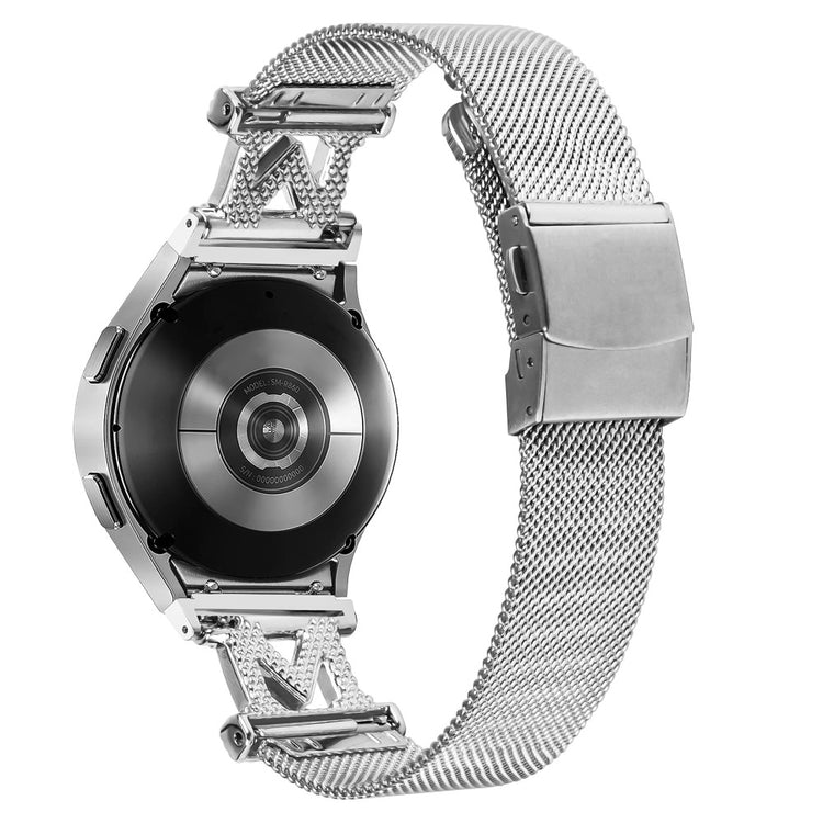 Mega Nydelig Metal Og Rhinsten Universal Rem passer til Smartwatch - Sølv#serie_148