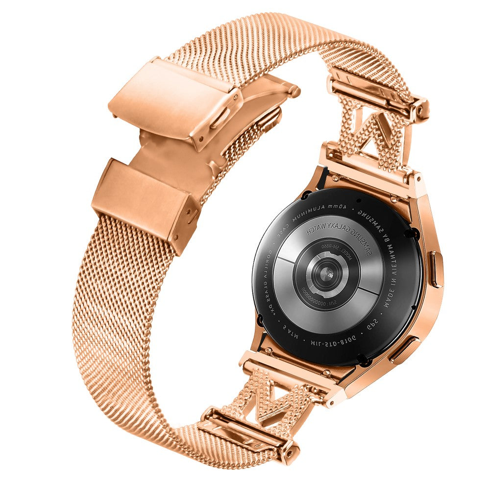 Mega Komfortabel Metal Og Rhinsten Universal Rem passer til Smartwatch - Pink#serie_2