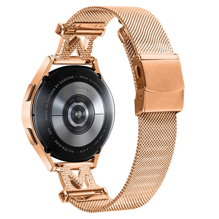 Vildt Flot Metal Og Rhinsten Universal Rem passer til Smartwatch - Pink#serie_2