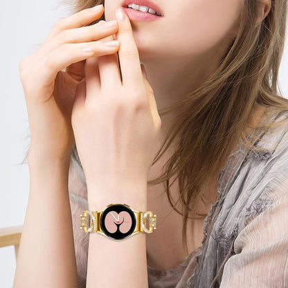 Holdbart Metal Og Rhinsten Universal Rem passer til Samsung Smartwatch - Guld#serie_2