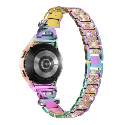 Holdbart Metal Og Rhinsten Universal Rem passer til Samsung Smartwatch - Flerfarvet#serie_4